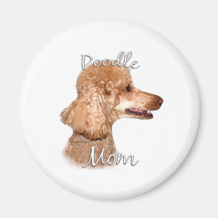 Poodle (apricot) Mom 2 Magnet