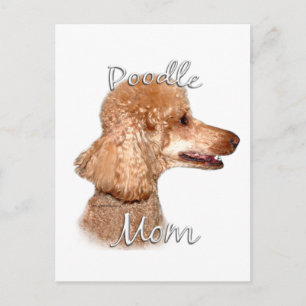 Poodle (apricot) Mom 2 Postcard