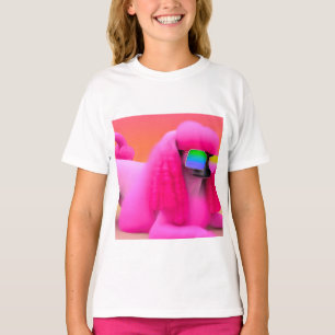 Poodle arc-en-ciel coloré Caticorn Kitty T-Shirt