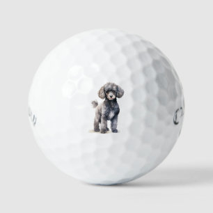 Poodle art Poodle print Poodle decor Poodle gift  Golf Balls