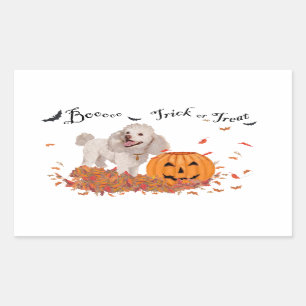 Poodle at Halloween Sticker