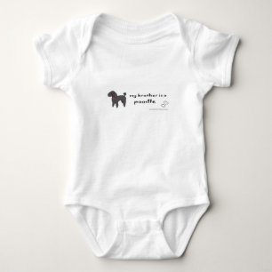 poodle baby bodysuit