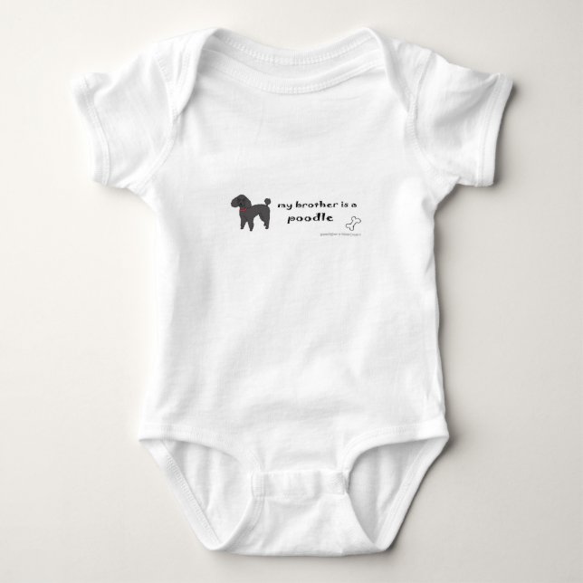 poodle baby bodysuit (Front)
