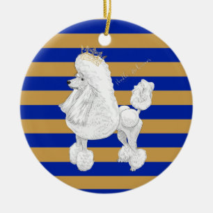 Poodle Behaviour Christmas Personalized Ornament