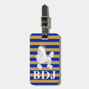 Poodle Behaviour Monogram Luggage Tag