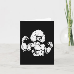 Poodle Biceps Tattoo - Dog Breed Pet I Love Mom  Card