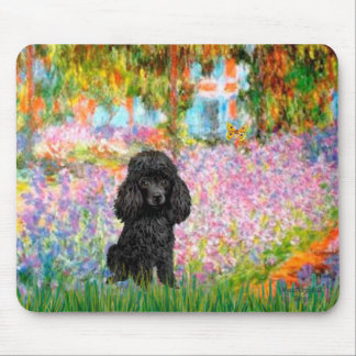 Poodle (black 1) - Garden Mouse Pad