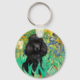 Poodle (black 1) - Irises Keychain