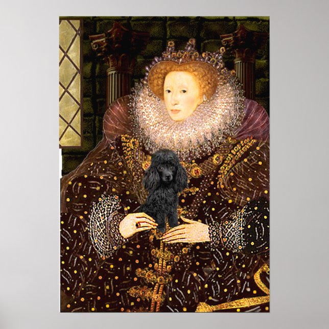 Poodle (black 1) - Queen Poster (Front)