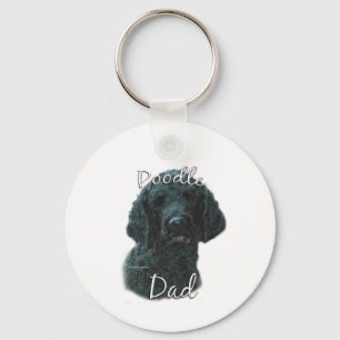 Poodle (black) Dad 2 Keychain