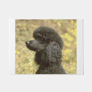 poodle black doormat