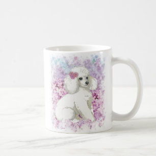 Poodle blanc à la coupe Lilacs de café Mug