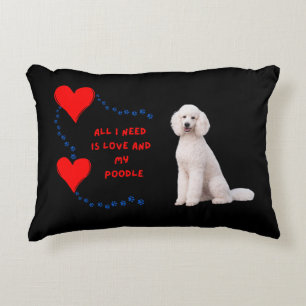 Poodle Blanc   Coussin pour amateur de chiens phot