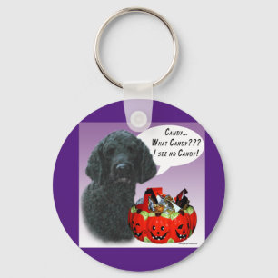 Poodle (blk) Halloween Candy Keychain