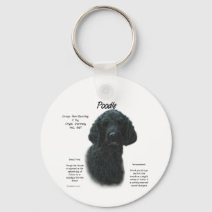 Poodle (blk) History Design Keychain