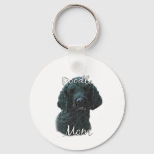 Poodle (blk) Mom 2 Keychain