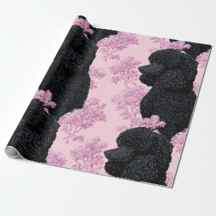 Poodle & Botanical Wrapping Paper