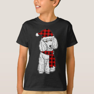 Poodle Buffalo Plaid Poodles Dog Lover Christmas T-Shirt