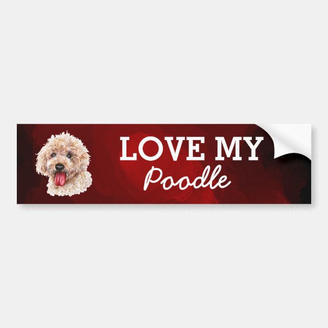 Poodle Bumper Sticker (Front)