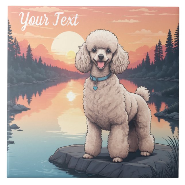 Poodle by Lake Tile (Front)
