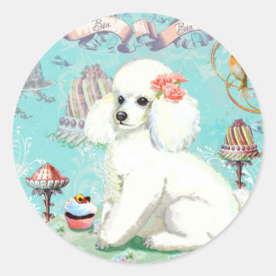 Poodle Cakes Classic Round Sticker