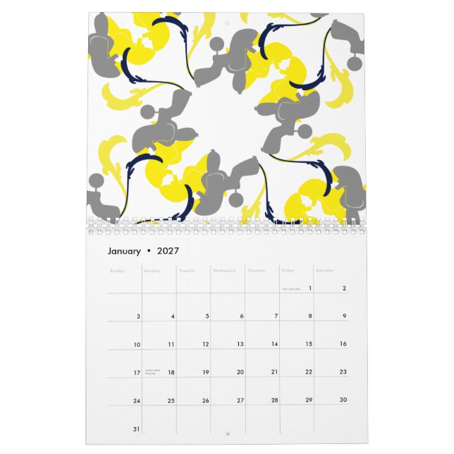 Poodle Calendar (Jan 2027)