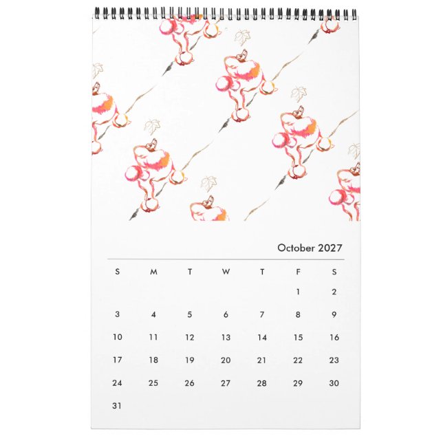 Poodle Calendar pattern (Oct 2027)