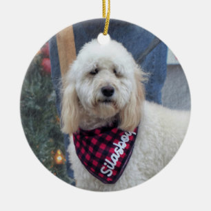 Poodle Ceramic Ornament