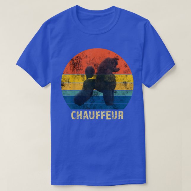 Poodle Chauffeur Retro Circle Dog Owner  T-Shirt (Design Front)