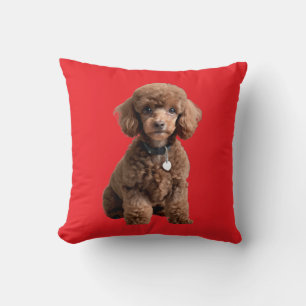 Poodle Chic” – Plushy Poodle Crossbody Bag Throw Pillow