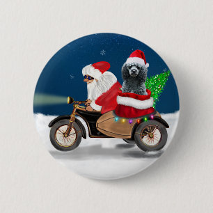 Poodle Christmas 2 Inch Round Button