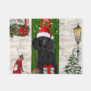 Poodle Christmas Doormat