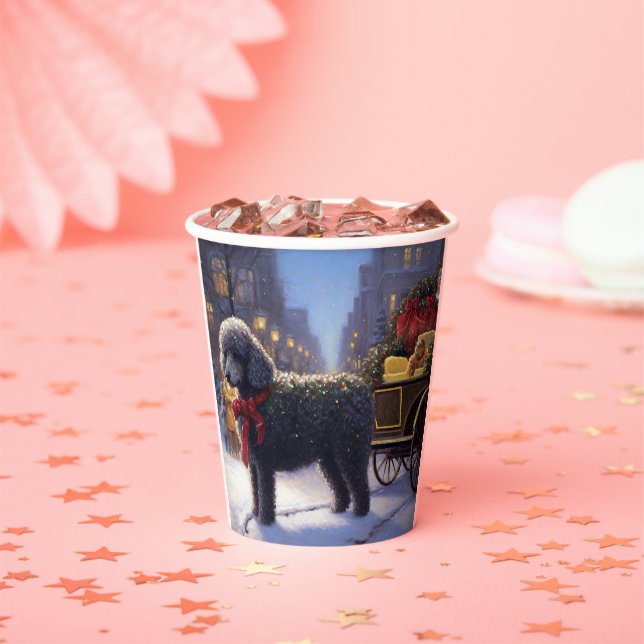 Poodle Christmas Festive Season Paper Cups (Insitu)