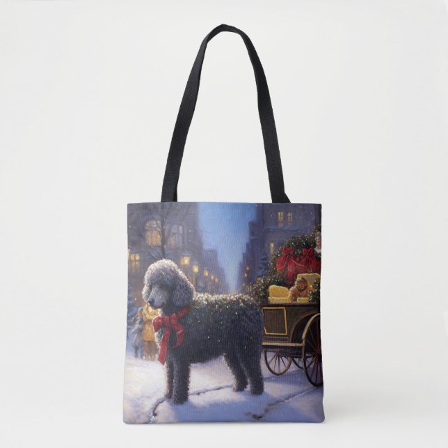 Poodle Christmas Festive Season Tote Bag (Front)