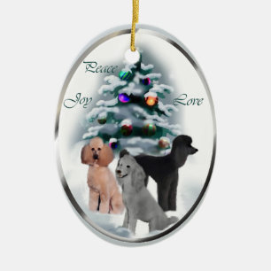 Poodle Christmas Gifts Ornament