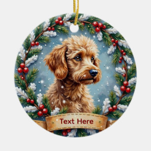 Poodle Christmas Ornament