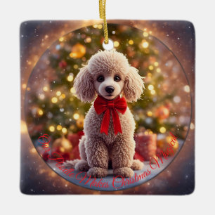 Poodle Christmas Ornament