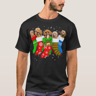 Poodle Christmas Poodle Dog Cute Socks Gift T-Shirt