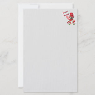Poodle Christmas Seasons Greetings Stationery