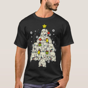 Poodle Christmas Tree Cute Xmas Pyjamas PJs Dog Lo T-Shirt