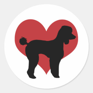 Poodle Classic Round Sticker