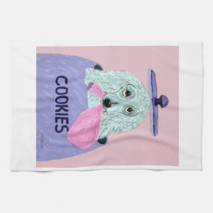 Poodle Cookie Thief Kitchen Towel