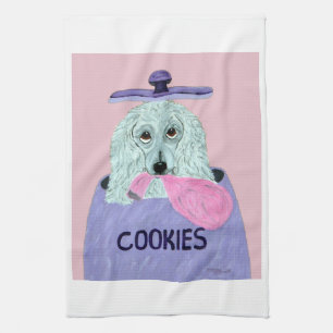 Poodle Cookie Thief Kitchen Towel