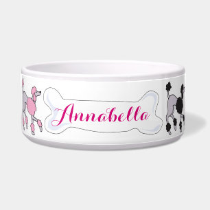 POODLE Customizable Name Dogfood Pet Bowl