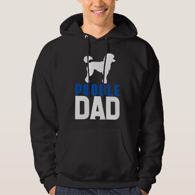 Poodle Dad Blue Hoodie (Front)