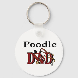 Poodle Dad Gifts Keychain