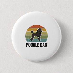 Poodle Dad Vintage Sunset Dog Lover Design_1 2 Inch Round Button