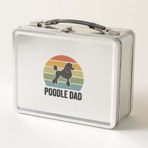 Poodle Dad Vintage Sunset Dog Lover Design_1 Metal Lunch Box