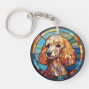 Poodle de chien en verre doux