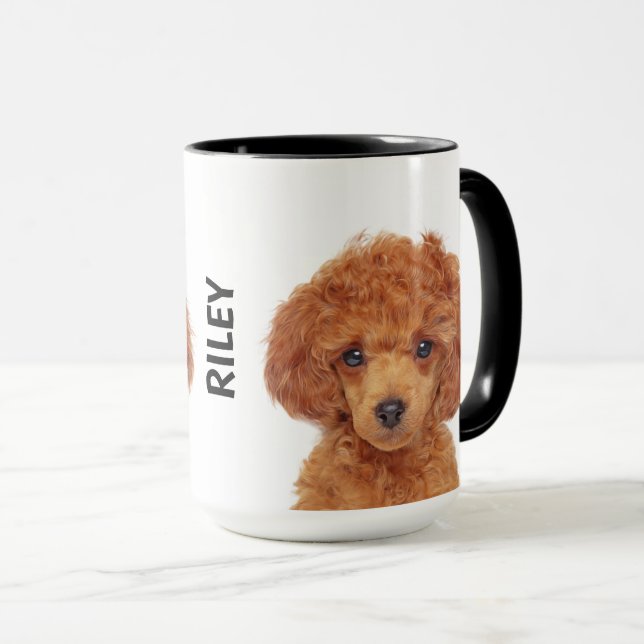 Poodle de jouet Mug personnalisée (Devant droit)